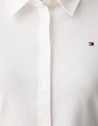 Tommy Hilfiger риза дамска от памук с еластан бяла WW0WW49922