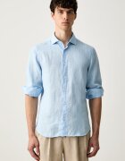 Tommy Hilfiger риза мъжка от лен синя MW0MW42696