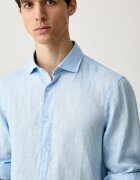 Tommy Hilfiger риза мъжка от лен синя MW0MW42696