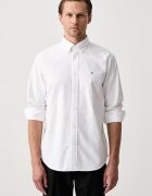 Tommy Hilfiger риза мъжка от памук бяла MW0MW35774