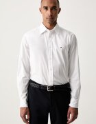 Tommy Hilfiger риза мъжка от памук бяла MW0MW40460