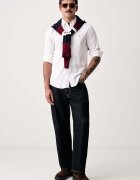 Tommy Hilfiger риза мъжка от памук бяла MW0MW44570