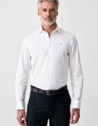 Tommy Hilfiger риза мъжка от памук бяла MW0MW44738
