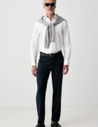Tommy Hilfiger риза мъжка от памук бяла MW0MW44738