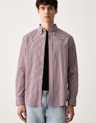 Tommy Hilfiger риза мъжка от памук червена на каре MW0MW43319