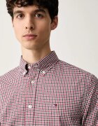 Tommy Hilfiger риза мъжка от памук червена на каре MW0MW43319