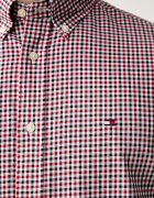 Tommy Hilfiger риза мъжка от памук червена на каре MW0MW43319