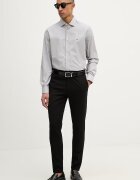 Tommy Hilfiger риза мъжка от памук с еластан черна MW0MW42930
