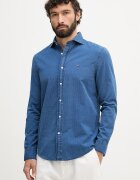 Tommy Hilfiger риза мъжка от памук синя MW0MW42417