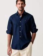 Tommy Hilfiger риза мъжка от памук тъмносиня MW0MW43747