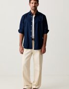 Tommy Hilfiger риза мъжка от памук тъмносиня MW0MW43747