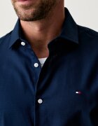 Tommy Hilfiger риза мъжка от памук тъмносиня MW0MW43747