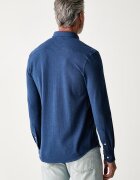 Tommy Hilfiger риза мъжка от памук тъмносиня MW0MW44336