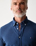 Tommy Hilfiger риза мъжка от памук тъмносиня MW0MW44336