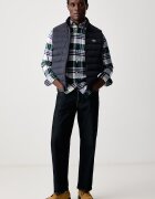 Tommy Hilfiger риза мъжка от памук зелена на каре MW0MW44592
