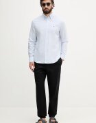 Tommy Hilfiger Риза мъжка с добавен лен синя MW0MW42453