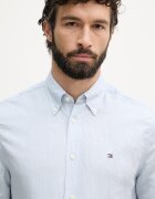 Tommy Hilfiger Риза мъжка с добавен лен синя MW0MW42453