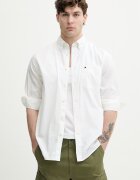 Tommy Hilfiger риза мъжка с памук бяла MW0MW42287