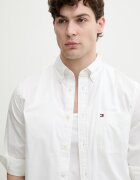 Tommy Hilfiger риза мъжка с памук бяла MW0MW42287