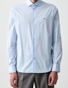Tommy Hilfiger риза мъжка с памук синя MW0MW44710