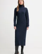 Tommy Hilfiger рокля от вълна тъмносиня WW0WW46429