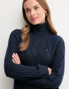 Tommy Hilfiger рокля от вълна тъмносиня WW0WW46429
