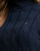 Tommy Hilfiger рокля от вълна тъмносиня WW0WW46429