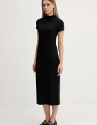 Tommy Hilfiger Рокля в черно дълга със стандартна кройка WW0WW47860