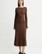 Tommy Hilfiger Рокля в кафяво среднодълга разкроена WW0WW47066