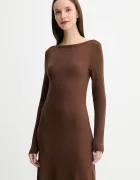 Tommy Hilfiger Рокля в кафяво среднодълга разкроена WW0WW47066