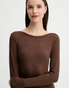 Tommy Hilfiger Рокля в кафяво среднодълга разкроена WW0WW47066