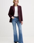 Tommy Hilfiger сако с едноредно закопчаване дамско с добавена вълна бордо WW0WW49589