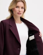 Tommy Hilfiger сако с едноредно закопчаване дамско с добавена вълна бордо WW0WW49589