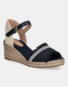 Tommy Hilfiger Сандали FRINGE CANVAS MEDIUM WEDGE