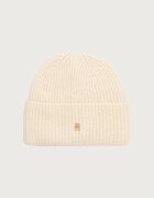 Tommy Hilfiger шапка beanie дамска от вълнена материя бежова AW0AW19104