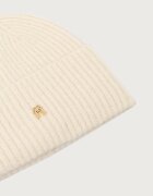 Tommy Hilfiger шапка beanie дамска от вълнена материя бежова AW0AW19104