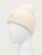Tommy Hilfiger шапка beanie дамска от вълнена материя бежова AW0AW19104