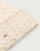 Tommy Hilfiger шапка beanie дамска от вълнена материя бежова AW0AW19111