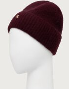 Tommy Hilfiger шапка beanie дамска от вълнена материя бордо AW0AW19104