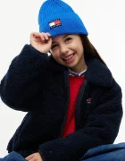 Tommy Hilfiger шапка beanie за деца от памук синя KA0KA00119