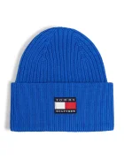 Tommy Hilfiger шапка beanie за деца от памук синя KA0KA00119