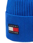 Tommy Hilfiger шапка beanie за деца от памук синя KA0KA00119