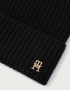 Tommy Hilfiger шапка дамска от кашмир черна AW0AW19098