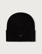Tommy Hilfiger шапка дамска с вълна черна AW0AW19102