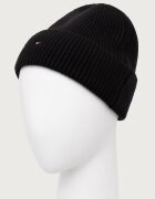 Tommy Hilfiger шапка дамска с вълна черна AW0AW19102