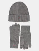 Tommy Hilfiger Шапка и ръкавици с кашмир (2 броя) в сиво AM0AM13806