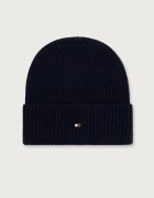 Tommy Hilfiger шапка мъжка от кашмир тъмносиня AM0AM14535