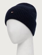 Tommy Hilfiger шапка мъжка от кашмир тъмносиня AM0AM14535