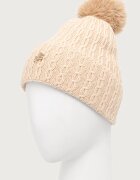 Tommy Hilfiger шапка с помпон дамска с кашмир бежова AW0AW19112
