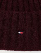 Tommy Hilfiger шапка с помпон дамска с вълна бордо AW0AW19330